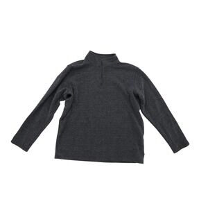 GAP Men Textured Knit Quarter Zip‎ Pullover Sweater Charcoal Gray XL